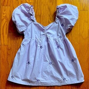 English Factory Lilac Smocked Babydoll Dress, Size Large